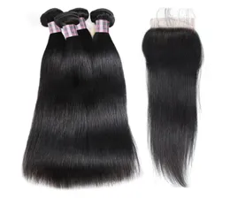 Brasilianische Tiefe Welle Menschliches Haar Bundles Mit Verschluss Peruanisches Haar 4 Bundles Malaysische Körper Welle Tiefe Lose Haar Extensions74441538896157