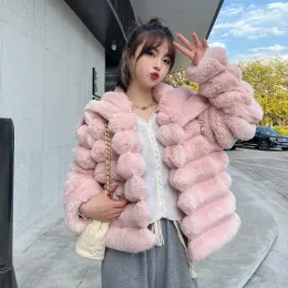 Fur Square Collar Faux Fur Coat Fashion Temperament Sweet Pink Thick Faux Fur Top Woman Winter Coat Women Long Faux Fur Coat