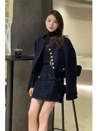Two Piece Dress UNXX Korean Drama Female Lead Outfit Autumn Luxurious High-End Heiress Chic Jacket Skirt Two-Piece Set Women Office Lady