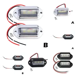 SUVトラックトレーラー用の新しい新しい新しい新しい数字6 LEDバンタグステップランプ白い電球車製品ライセンスプレートライト