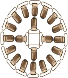 Clipes suspensores de chupeta, clipes para fazer chupeta, prendedores de chupeta, suporte de brinquedo, platina, bronze antigo8100262