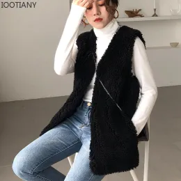 Fur IOOTIANY New Autumn Fashion Trend Short Woman's Jacket Women Faux Fur Coat Faux Fur Vest Women's Vest