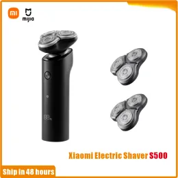 コントロールオリジナルXiaomi Mijia Electric Shaver S500 Flex Razor Head 3ドライウェットシェービング洗えるメインスブデュアルブレードターボ+モード快適