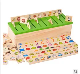 New Fashion Montessori Knowledge Classification Box Materiali Montessori Learncheckers Giocattoli per bambini Scatola di legno 9994618