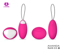 USB ładowalne 10M bezprzewodowe pilot 7 prędkości silikonowe podwójne wibrujące jaja uwielbiają jaja masażer wibratory dla kobiet2896070