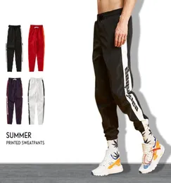 2018 Autumn Mens Sports Pants رسالة مطبوعة Hip Hop Jogger Pants Darledsring Pentic Pants 4 Colors Sportwear8613021