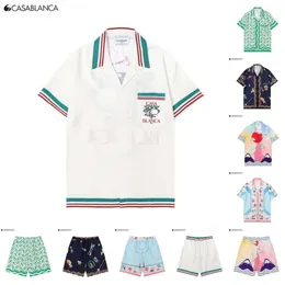 カサブランシャツデザイナーTシャツ春夏新しいスタイルスターリーキャッスルカサブランカショートスリーブカサカサブランカスTシャツテニスクラブUSサイズS-XXL YF6