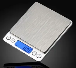 Mini Pocket Digital Scale 001 x 500G Srebrna złota biżuteria Ważenie Równowaga LCD Elektroniczna cyfrowa skala biżuterii Kuchnia 9961862