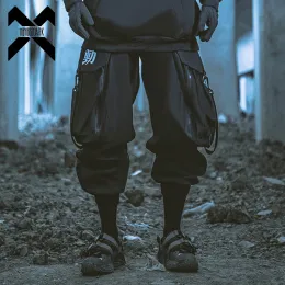 Брюки 11 Bybb's Dark Techwear Cargo Pants Men Men Hip Hop Big Pockets Joggers Брюки Эластичная талия лента Haruku Streetwear Pan