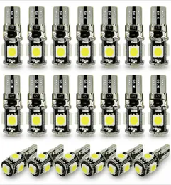 100pcs White Auto Wedge T10 SMD Canbus 5smd 5 SMD T10 LED Canbus Car LED T10 Canbus W5W 194 Błąd motoryzacyjny Lamp LAMP3151340