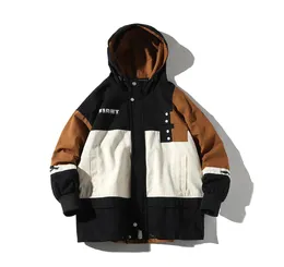 Men039s Giacche Moda Uomo IWinter Giacca Calda Jaqueta Masculina Sfondo bianco Colore ortografia Cappotto allentato Hip Hop Streetwea5558722