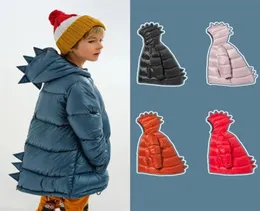 Kukukids Boys Winter Coat Kids Chosity Fashion Dinosaur down Jackets Girls Brand Design Stawen Stawen Snowsuit幼児の女の子Outwear LJ201319177