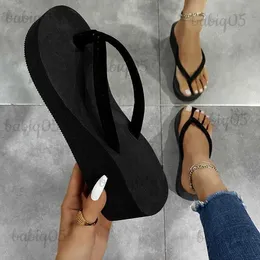 Slippers Beach and Beach Shoes Korean Version Casual Summer Flip Flops for Women Summer Couples Thick Sules For Wearing Sandals on the Outside Men T240301