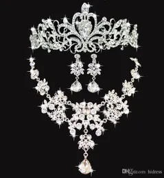 Shiny Wedding Crows Wedding Accessories Bridesmaid Jewelry Accessories Bridal Accessories Set Crown Necklace Earrings8908717