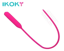 IKOKY Vibrator Urethral Dilators Sex Sounds Catheters Penis Plug Silicone Device Sex toys For Men Women S10181446905