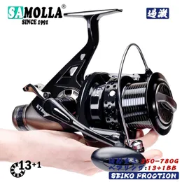 Båtfiskestavar Nya karpfiskrulle som snurrar starkt dubbeldrag 13-23 kg Molinete Carretilha de Pesca Olta Makaralar Sea Reels Accessories Mar YQ240301