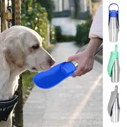 تغذية زجاجة مياه الكلب كبيرة الكلب زجاجة ماء مريحة ومحمولة زجاجة ماء للكلاب للتخييم والمشي لمسافات طويلة أخرى