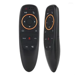 Controles remotos Mini giroscópio sem fio Smart 2.4G Air Mouse Controle de voz Receptor USB Sensing IR Learning para Android TV Box X96 Max