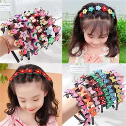 Fasce per capelli simpatico cartone animato Copricapo per ragazza Fasce per capelli con fiocco Fiore Scrunchie Tiara Copricapo alla moda per bambini Accessori per capelli Regalo