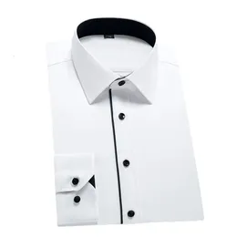 Quality High Men Shirt Long Sleeve Twill Solid Causal Formal Business Shirt Brand Man Dress Shirts Man Shirt 240223