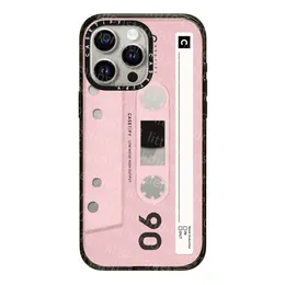 Cell Phone Cases CASETIFY Luxury Glitter Smile Clear Shiny Case For IPhone 11 12 13 14 15Pro Max Cute Pink tape Korean Protection Cover Coque