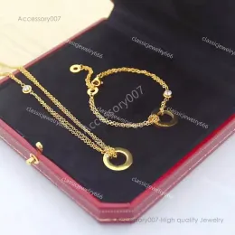 designer jewelry necklace Women's Bracelet Cufflinks Designer Letter Jewelry Crystal 18K Gold Plated Stainless Steel Wedding Lover Belt Box