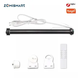 Kontroll Zemismart Tuya Zigbee Roller Shade Motor 38mm Tube Electric Engine Shutter Rod Alexa Google Home Voice Control SmartThings