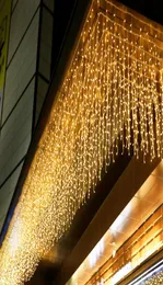 220V UE LED Luce natalizia Ghiacciolo impermeabile Fata String Curtain Lights Ghirlanda esterna per la festa nuziale Bar Capodanno Decor4960197