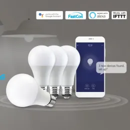 Control 4Pack Broadlink Smart Light Bestcon LB1 Dimmer LED Bulb Light Voice Control with Google Home Alexa