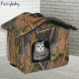 Mats Waterproof Outdoor Pet House Thickened Cat Nest Tent Cabin Pet Bed Tent Cat Kennel Portable Travel Nest Pet Carrier Dropshipping