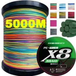 خطوط Thornsline 5000m 1000m 8 ترقية مضفر اليابان Multifilament PE Line 1488lb خط الصيد العالي الخط الرئيسي Pesca