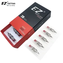 Leveranser EZ Revolution Tattoo Needles Cartridge Needles Curved (Round) Magnum #08 0,25mm bugpin för tatueringshines och grepp 20st /låda