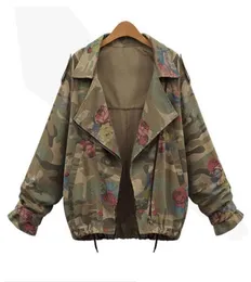 Sisjuly outono primavera feminino camo jaqueta militar moda camuflagem blusão curto casaco harujuku high street outwear 2010133499525