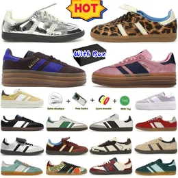 Mit Box Fashion Casual Shoes Wales Bonner Pony Leopard Tonal Cream Silver Core Black SPORTY Rich Designer Skate Shoes Red White Green Men Women Sports Low Sneakers