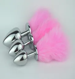 Stainless Steel Metal Anal Plug Toys Large Size Sexy Rabbit Tail Bunny Butt Plug Unisex Sex Products Anal Sex Toys9783219