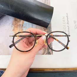 Sunglasses Frames Japanese Design Oval Style Retro Aesthetics Optical Glasses For Men And Women Acetate With Titanium Frame Customizable