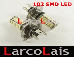 2PCS 102 LED H4 SMD 1210 LEDカーヘッドフォグボールバルブホワイト3528 12Vオートライト102LED BULBS9849317