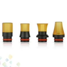 4 Types PEI Drip Tip 510 Wide Bore MouthPiece Black POM PEI Plastic Raw Material Fit 510 Smoking Accessories ZZ