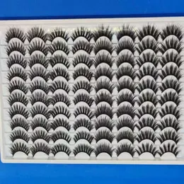 Foreign Trade Cross-border 40 Pairs of Fake Eyelashes Mixed with Thick Chemical Fiber Multi Pair Packaging Manufacturers Wholesale Fake Eyelashes