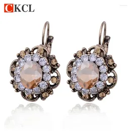 Dangle Earrings CKCL Brand 2024 Vintage Jewelry Charm Round Flower Drop Flash