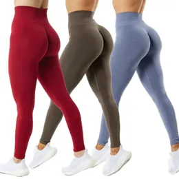 حزمة 3 للنساء Alphalete تضخيم سلس Scrunch Leggings تجريب الجيم الرياضة الجوارب الجوارب Fiess دفع السراويل اليوغا عالية الخصر