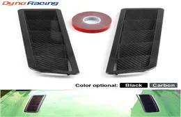 17x5 tum Universal Car Air Intake Scoop Bonnet Hood Vent Louver Cooling Panel Trim Set Matte Black ABS 2PCS4799375