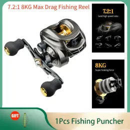 Reels RYOBI RANMI AK Baitcasting Reel Saltwater Freshwater Fishing Reels 7+1BB Max Drag 8KG Light Surf Cast Reel Baitcaster Reels