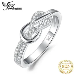 Jewelrypalace Varrival Infinity Love Düğüm Taş 925 STERLING Gümüş Açıklama Halkası Kadın Moda Klasik Fine Mücevherat 240219