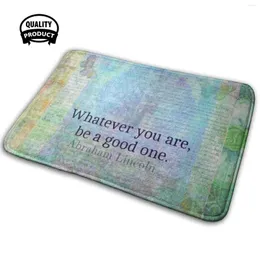 Tapetes Abraham Lincoln Citações inspiradoras Soft House Family Anti-Slip Mat Tapete Citações