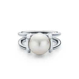European Brand Gold Plated HardWear Ring Fashion Pearl Ring Vintage Charms Rings for Wedding Party Finger Costume Jewelry Size 6-8