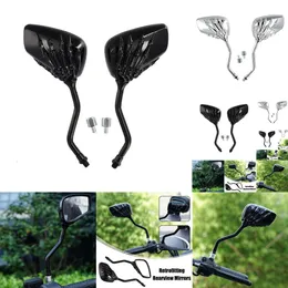 Ny ny ny motorcykelskelett Skull Hand Claw Shadow Side Mirror Montering för 8mm 10mm eftermontering av bakspeglar X5D2