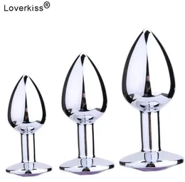 LoverKiss SML 3pcs Alaşım Popo Tap Mücevher Anal Fiş Setadult Oyunları Anal Seks Eğitmeni BDSM Bondage Anal Seks Oyuncakları Çiftler İçin C18118743452