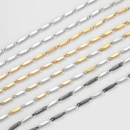 سلاسل قلادة مصممة من الفولاذ المقاوم للصدأ قلادة الرجال نساء سلسلة امرأة قلادة 18K الذهب الفضة سلاسل سود