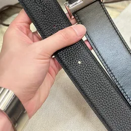 حزام جلد العجل 38 ملم مناسب للرجال الأوروبي Sizereal Calfskin T0P Titanium Steel Belt Belted Buckle نقش مخصص اسمك الفاخر هدية رائعة 023A